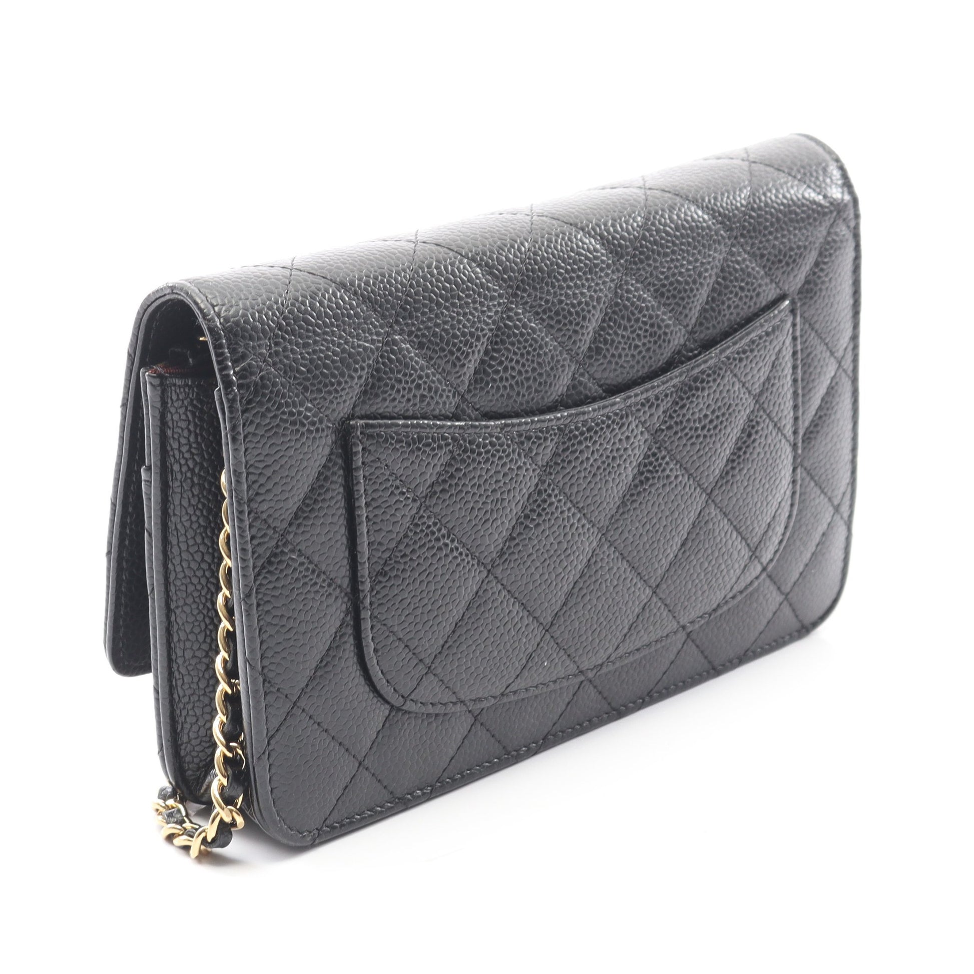 マトラッセ チェーンウォレット キャビアスキン ブラック ゴールド金具 シャネル バッグ CHANEL