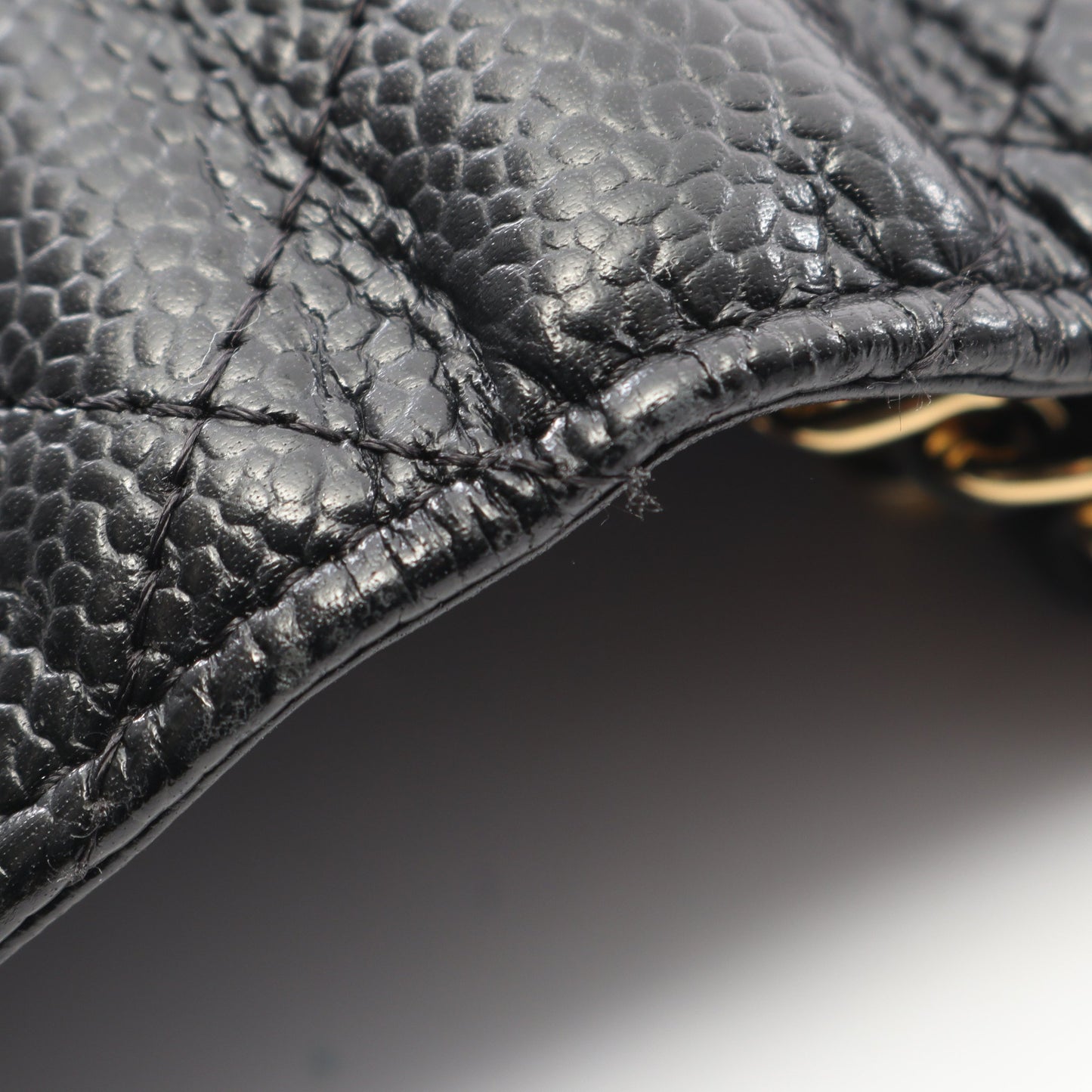 マトラッセ チェーンウォレット キャビアスキン ブラック ゴールド金具 シャネル バッグ CHANEL