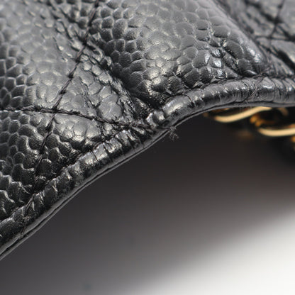 マトラッセ チェーンウォレット キャビアスキン ブラック ゴールド金具 シャネル バッグ CHANEL