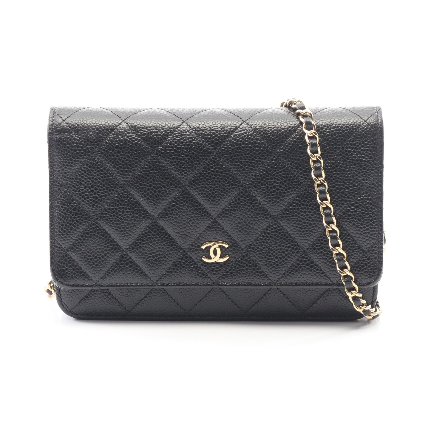 マトラッセ チェーンウォレット キャビアスキン ブラック ゴールド金具 シャネル バッグ CHANEL