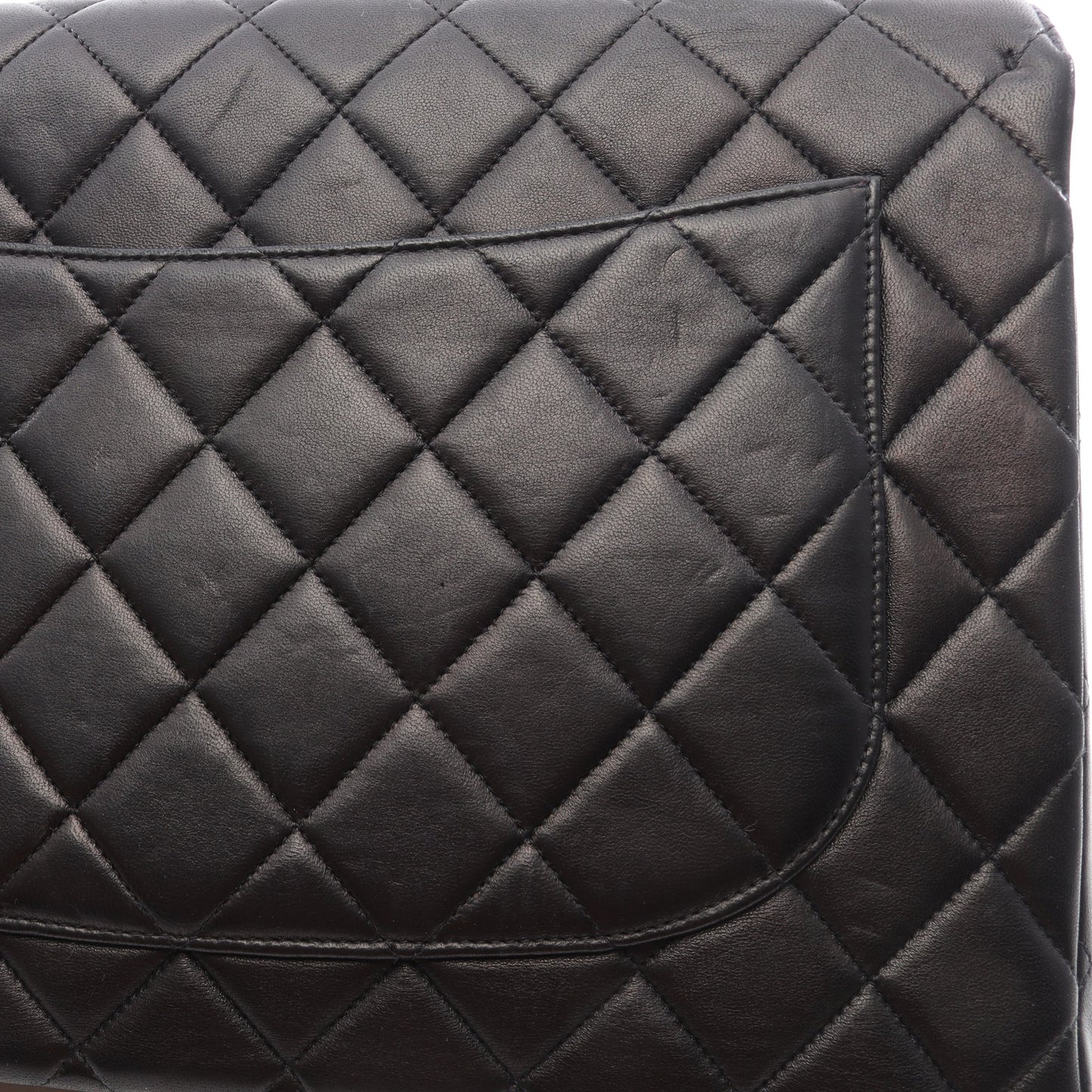 デカマトラッセ30 シングルフラップ Wチェーンショルダーバッグ ラムスキン ブラック ゴールド金具 シャネル バッグ CHANEL