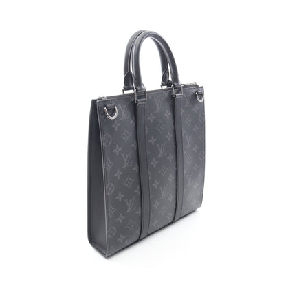 サックプラ クロス モノグラムエクリプス ハンドバッグ PVC レザー ブラック 2WAY ルイヴィトン バッグ LOUIS VUITTON