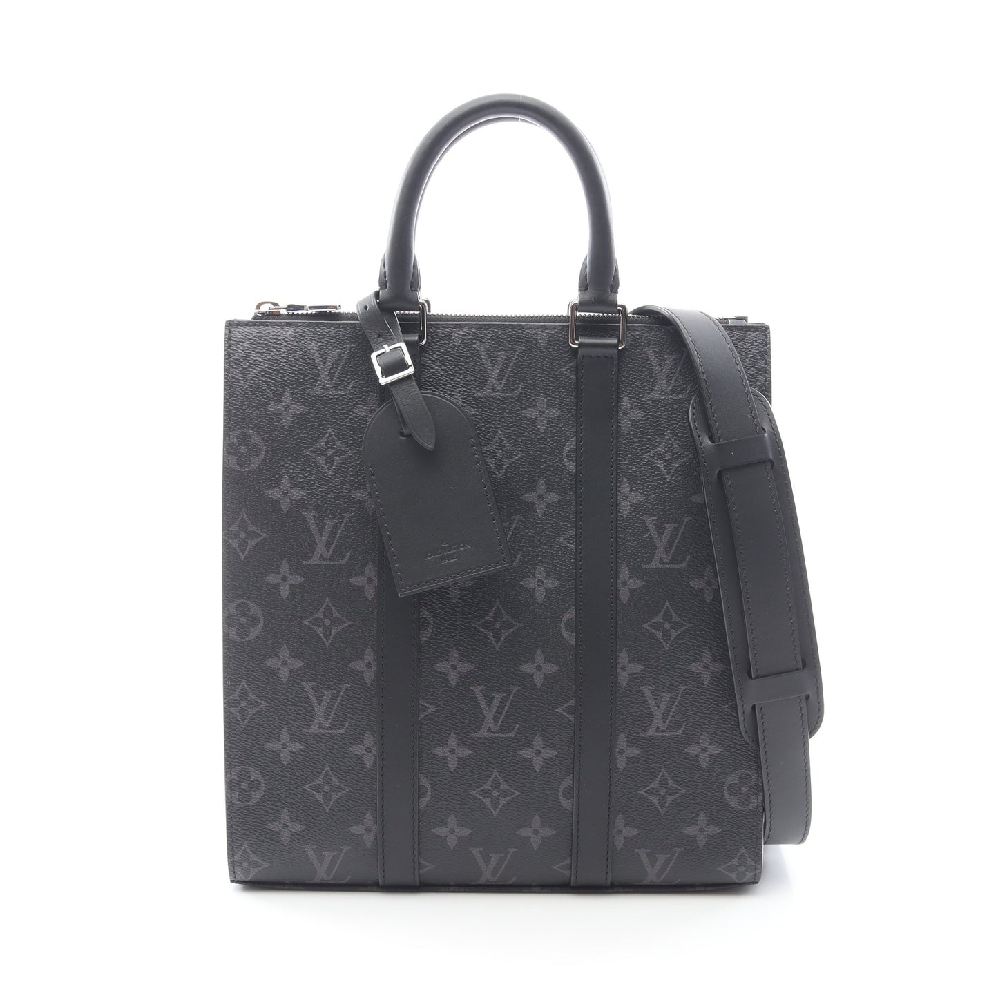 サックプラ クロス モノグラムエクリプス ハンドバッグ PVC レザー ブラック 2WAY ルイヴィトン バッグ LOUIS VUITTON