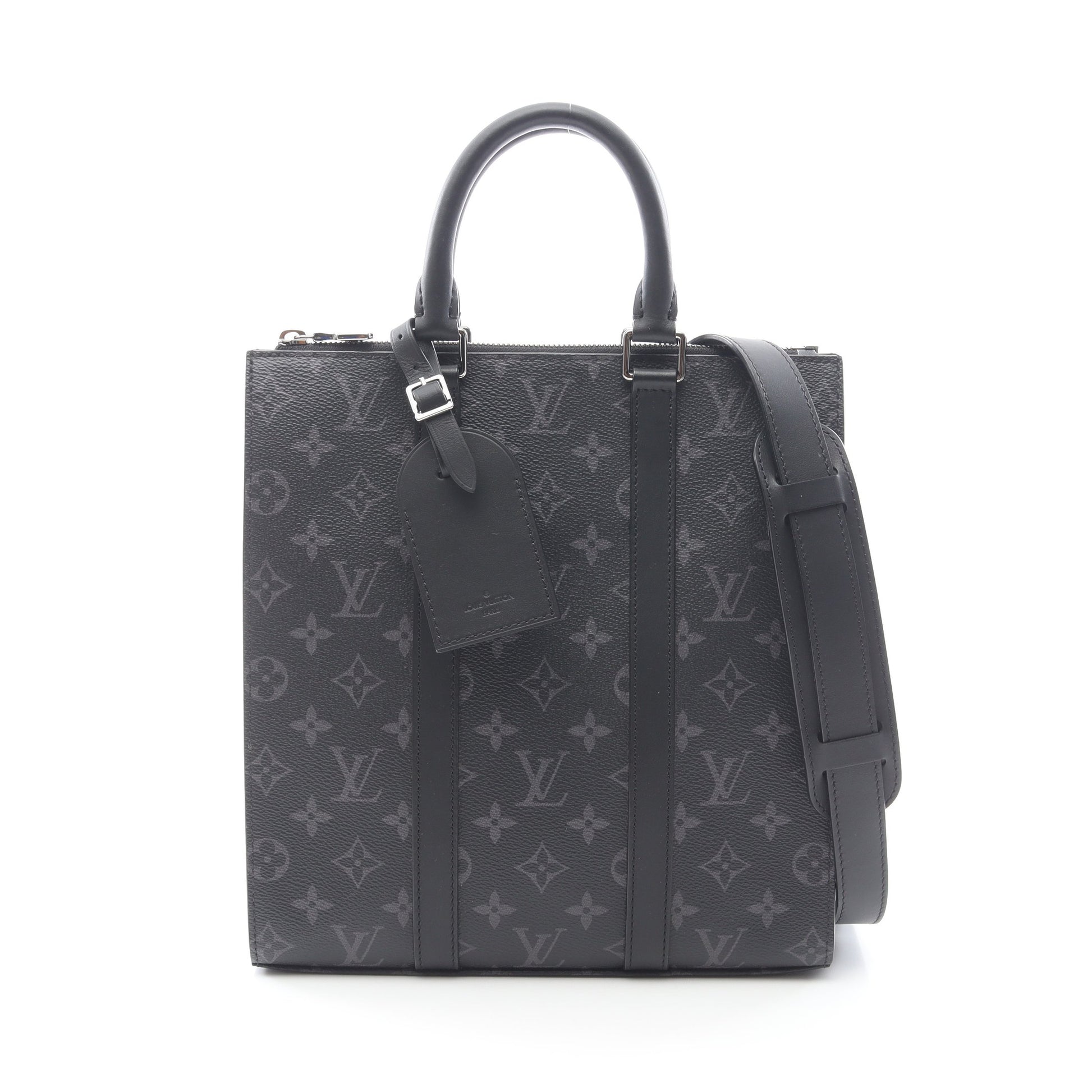 サックプラ クロス モノグラムエクリプス ハンドバッグ PVC レザー ブラック 2WAY ルイヴィトン バッグ LOUIS VUITTON