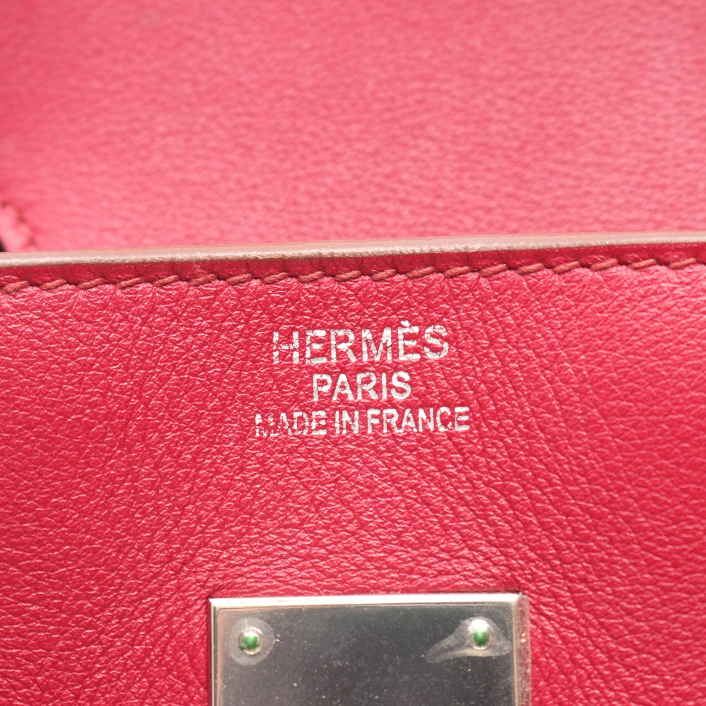 バーキン35 ルビー ハンドバッグ ヴォースイフト ピンクパープル シルバー金具 □O刻印 エルメス バッグ HERMES