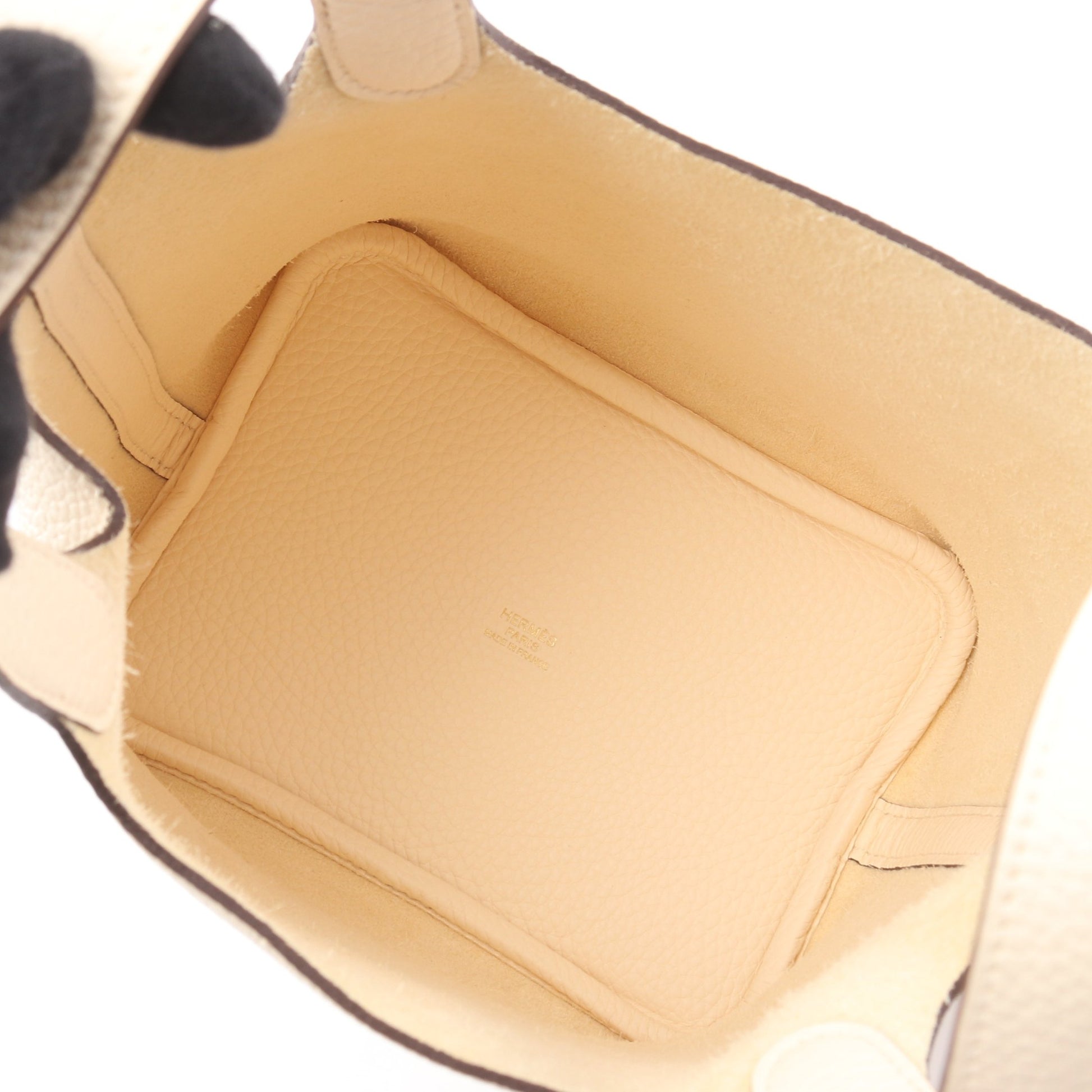 ピコタンロックPM ナタ ハンドバッグ トリヨンクレマンス アイボリー ゴールド金具 Z刻印 エルメス バッグ HERMES