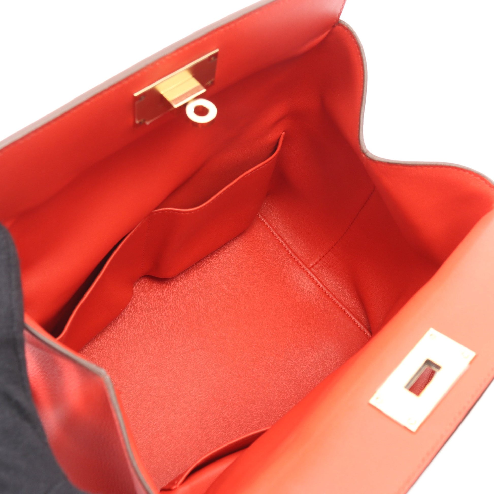 ツールボックス20 ルージュトマト ハンドバッグ エバーカラー レッド ゴールド金具 2WAY Y刻印 エルメス バッグ HERMES