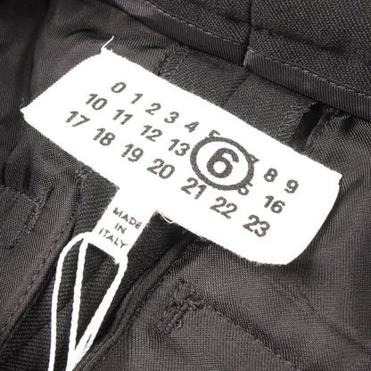 マキシ丈 アシンメトリー プリーツ スカート レーヨン ブラック エムエムシックスメゾンマルジェラ ボトムス MM6 MAISON MARGIELA
