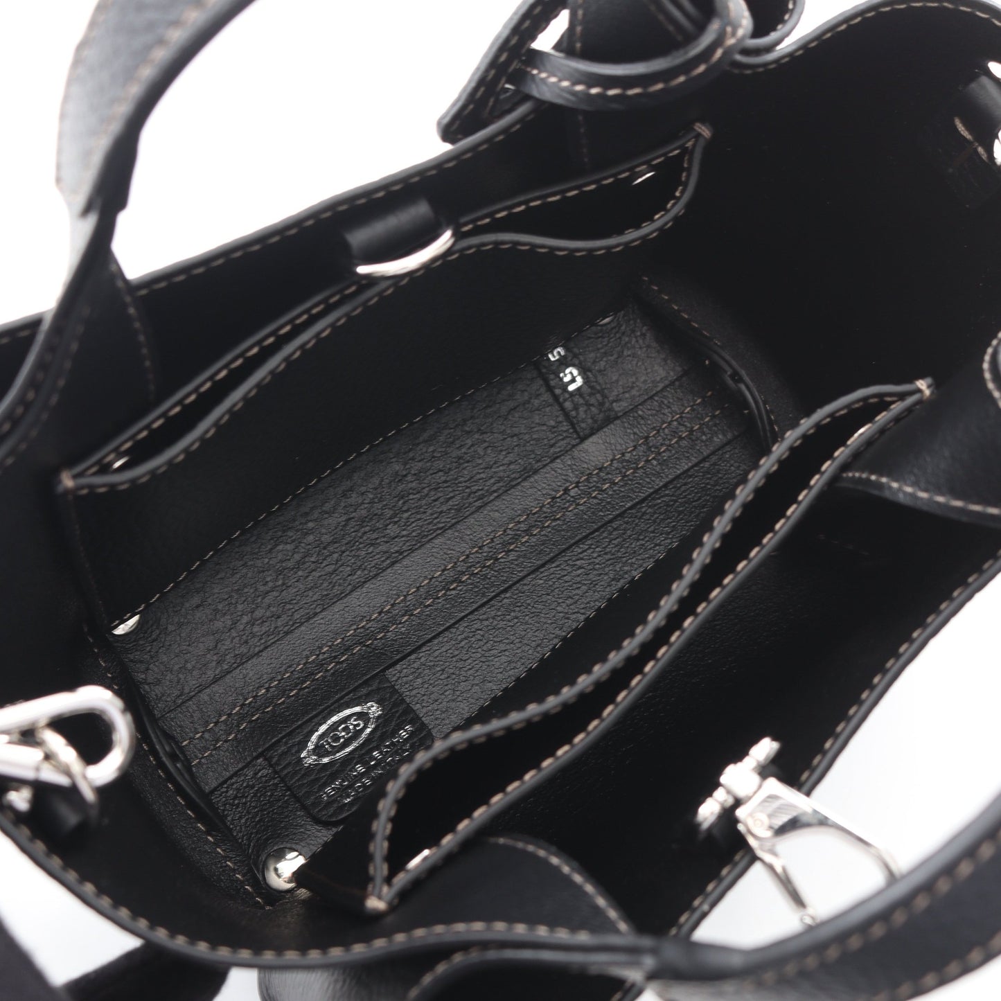 Tタイムレス マイクロ ハンドバッグ レザー ブラック 2WAY トッズ バッグ TOD'S