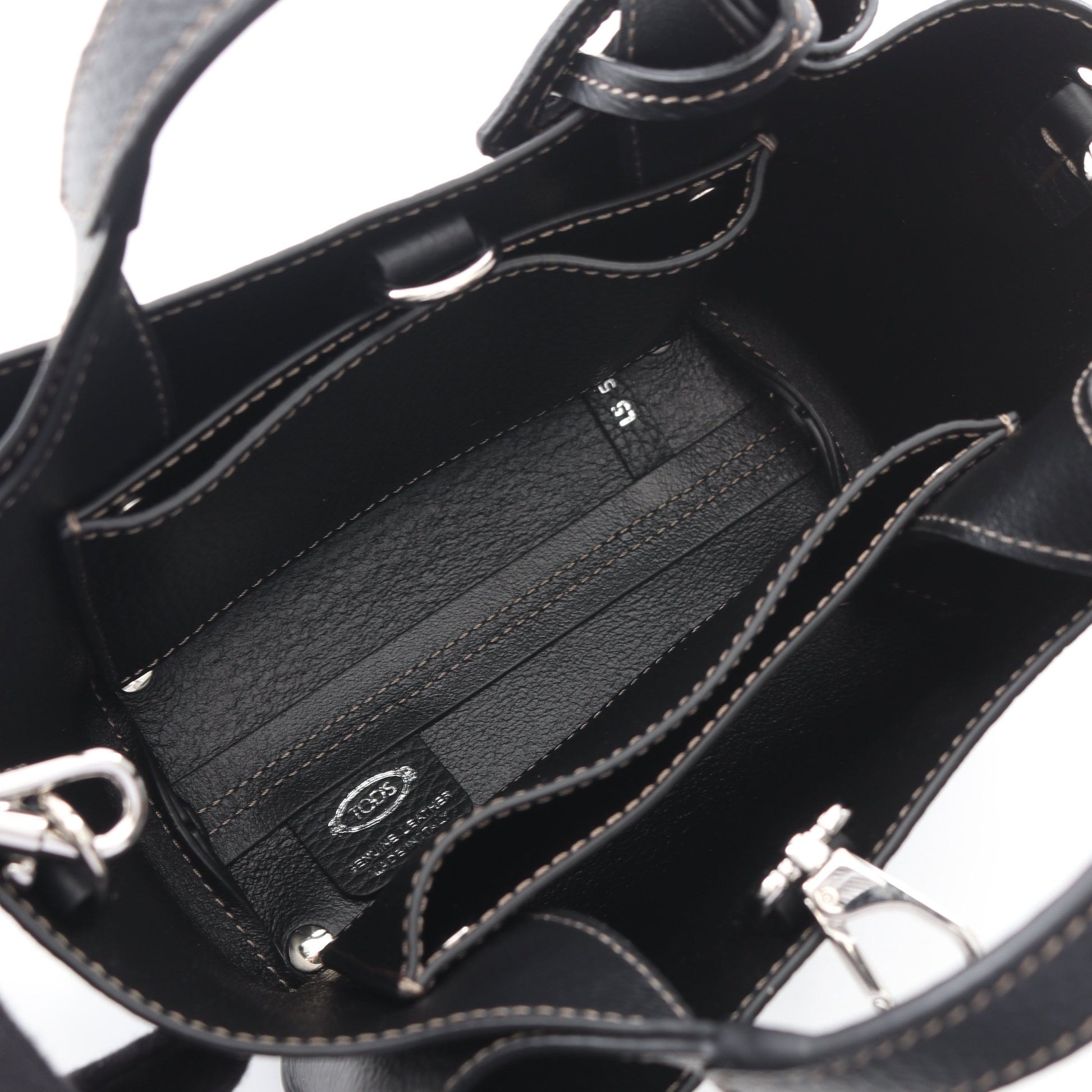 Tタイムレス マイクロ ハンドバッグ レザー ブラック 2WAY トッズ バッグ TOD'S