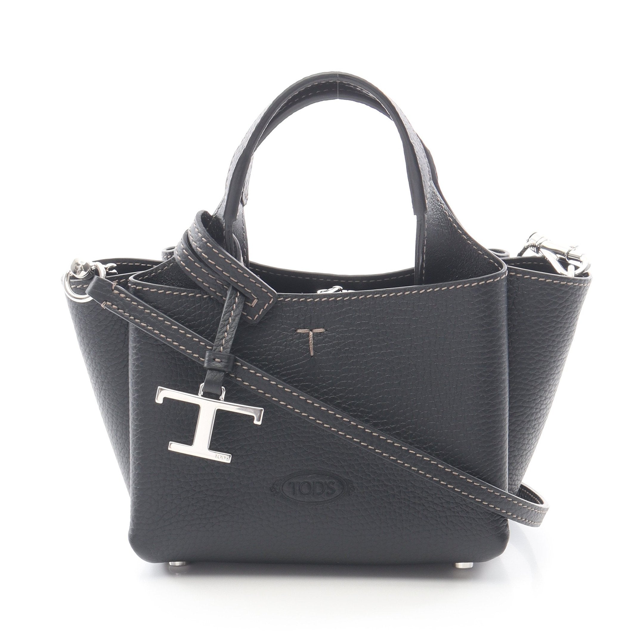 Tタイムレス マイクロ ハンドバッグ レザー ブラック 2WAY トッズ – RECLO