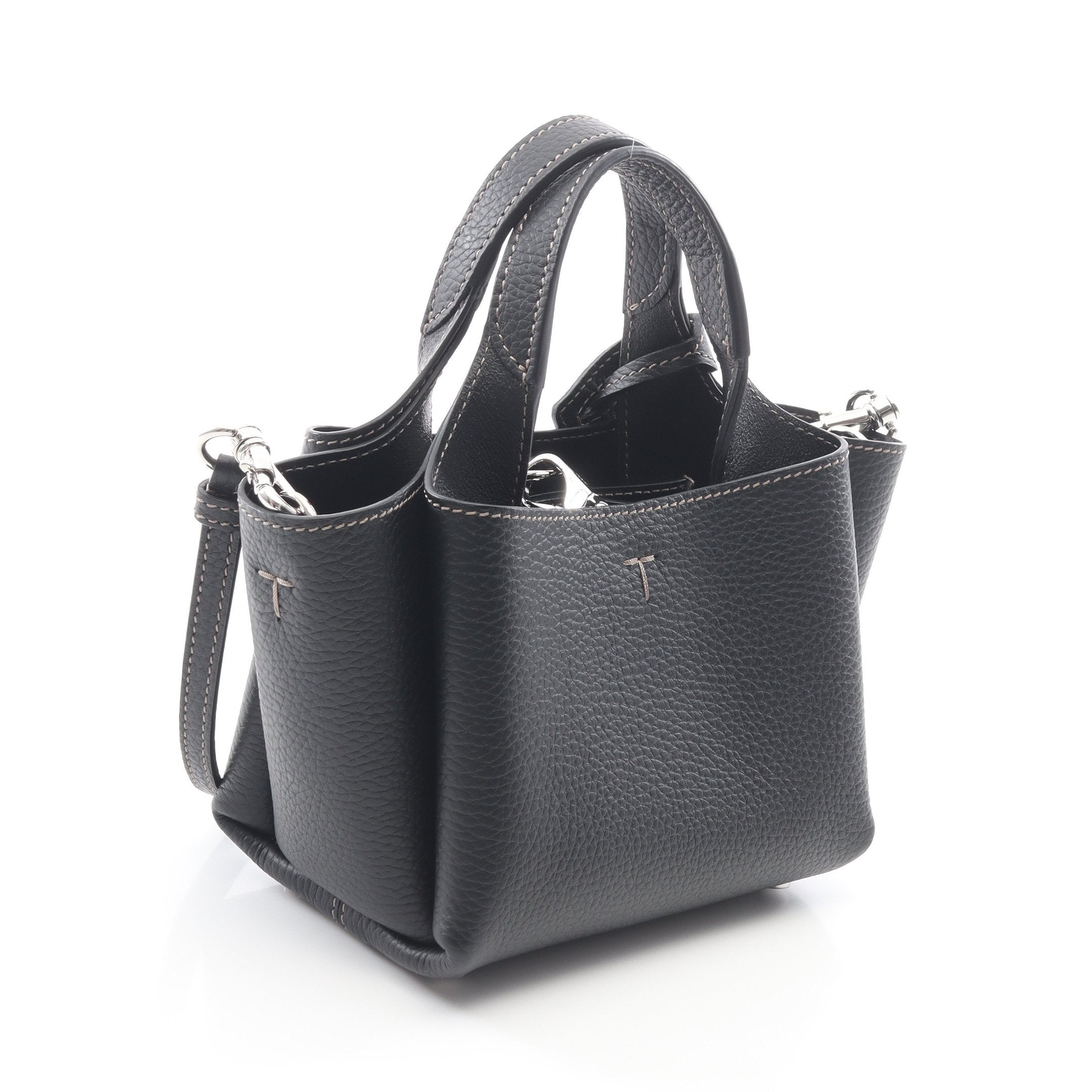 Tタイムレス マイクロ ハンドバッグ レザー ブラック 2WAY トッズ – RECLO