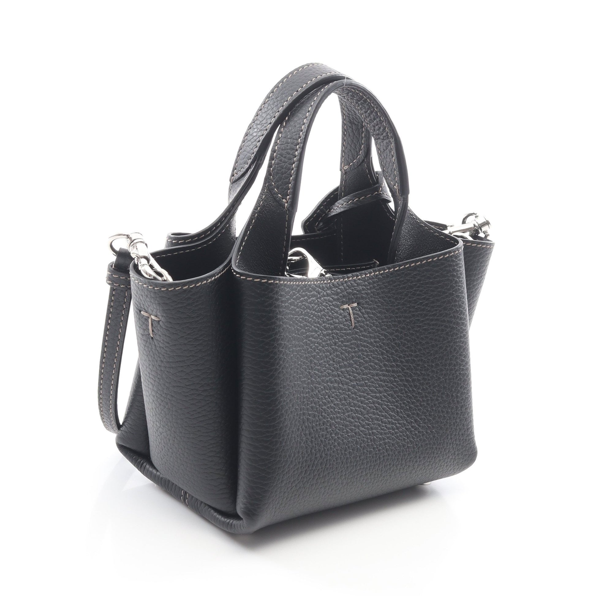 Tタイムレス マイクロ ハンドバッグ レザー ブラック 2WAY トッズ バッグ TOD'S