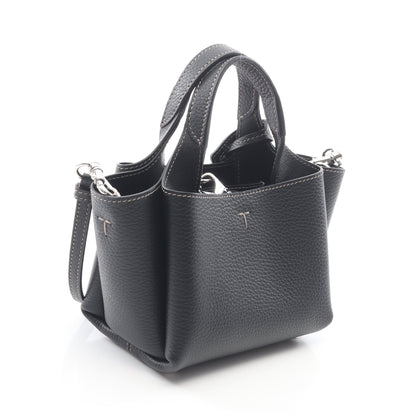 Tタイムレス マイクロ ハンドバッグ レザー ブラック 2WAY トッズ バッグ TOD'S