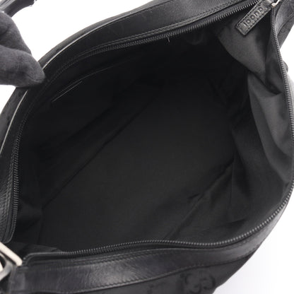 バンブー GGナイロン ワンショルダーバッグ ナイロン レザー ブラック グッチ バッグ GUCCI
