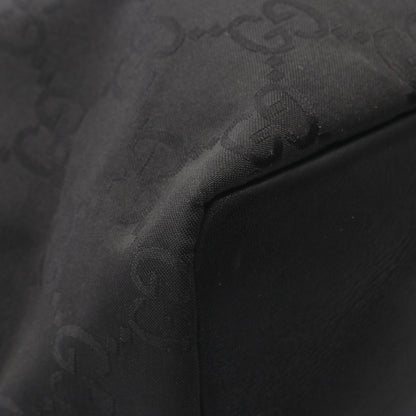 バンブー GGナイロン ワンショルダーバッグ ナイロン レザー ブラック グッチ バッグ GUCCI
