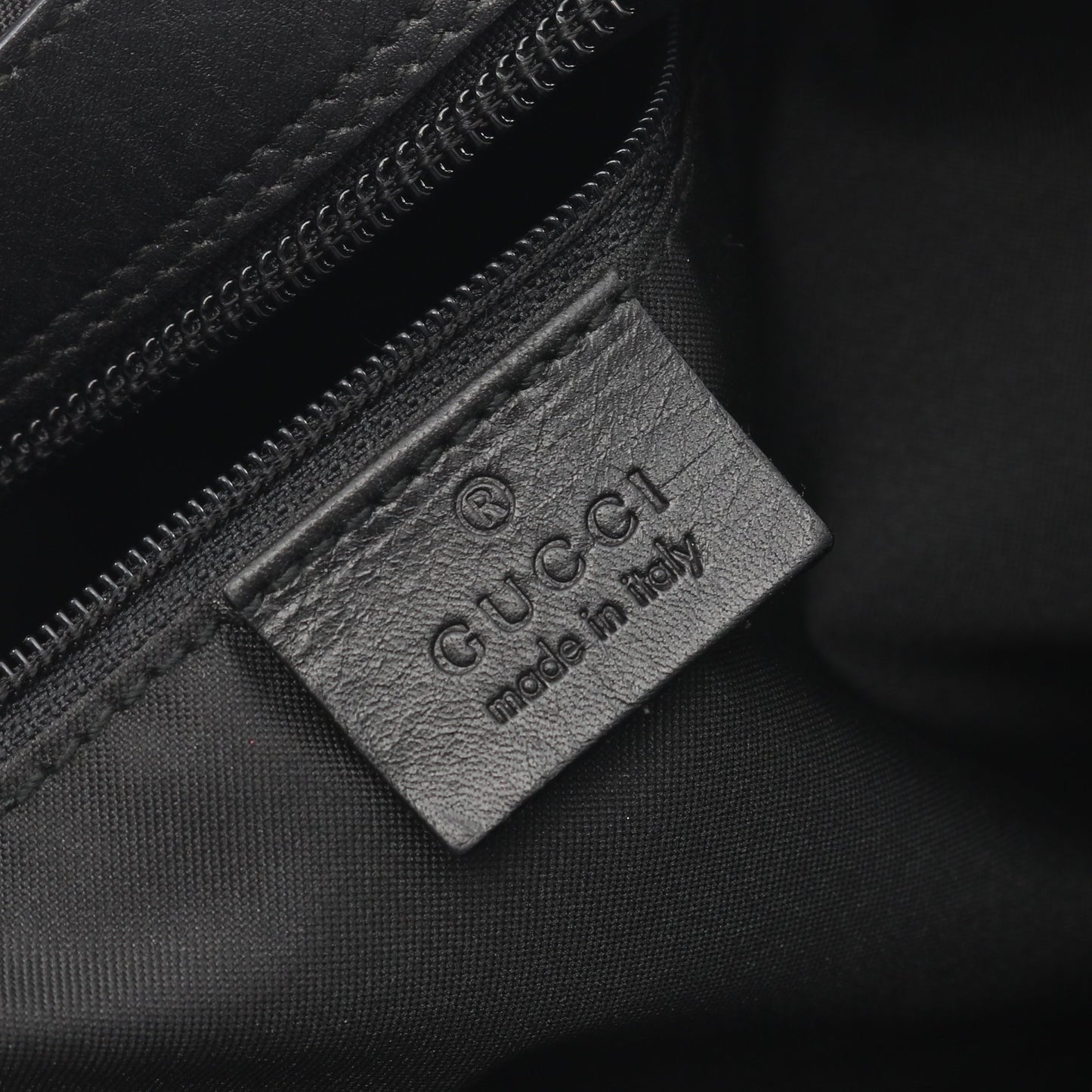 バンブー GGナイロン ワンショルダーバッグ ナイロン レザー ブラック グッチ バッグ GUCCI