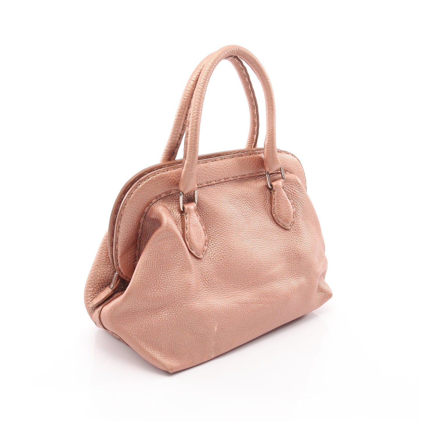 セレリア ドクターズバッグ ハンドバッグ レザー ピンクゴールド フェンディ バッグ FENDI