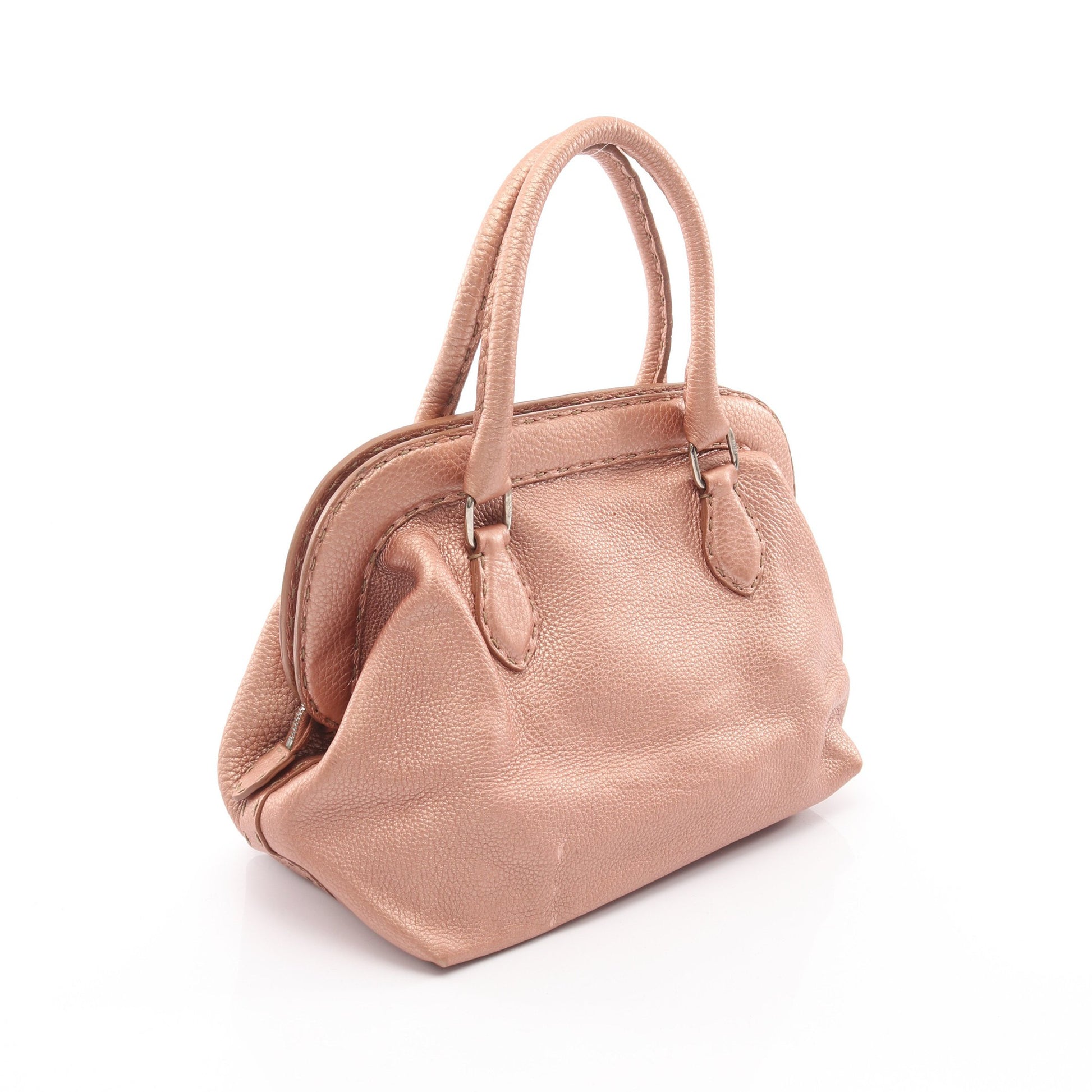 セレリア ドクターズバッグ ハンドバッグ レザー ピンクゴールド フェンディ バッグ FENDI