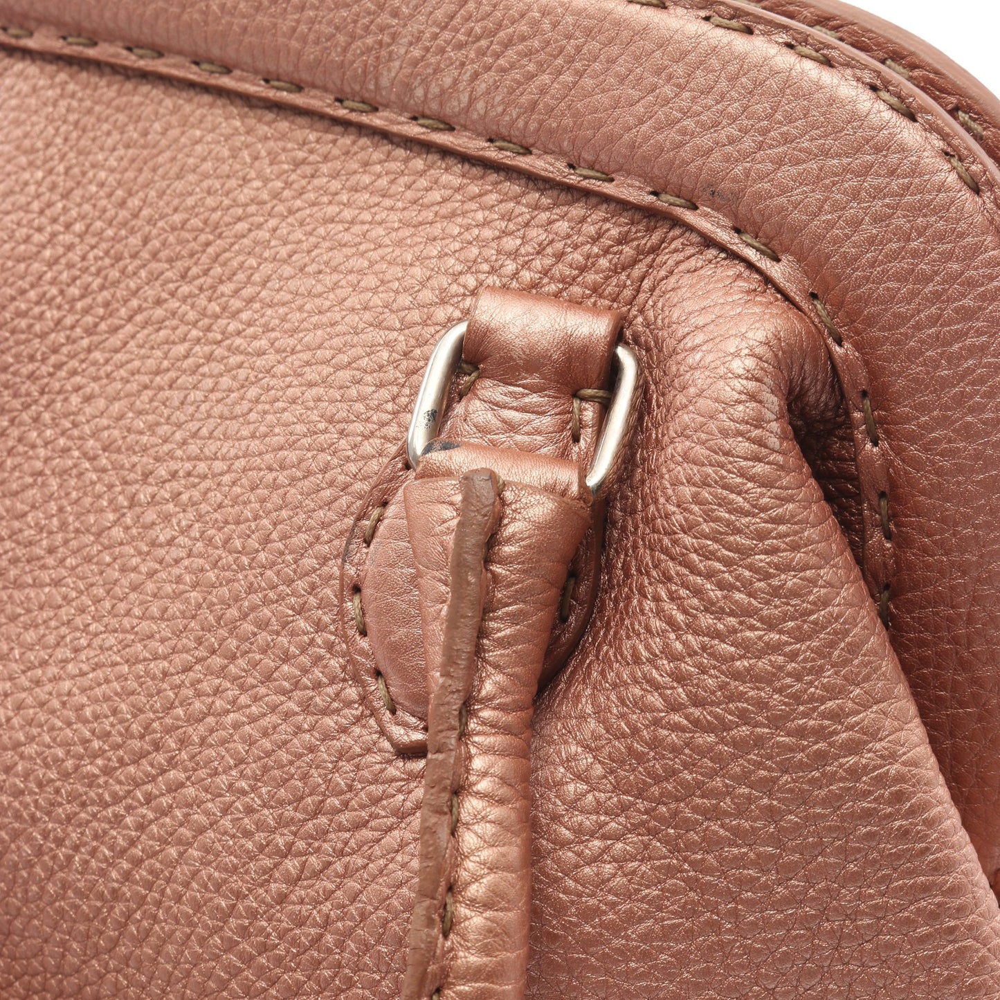 セレリア ドクターズバッグ ハンドバッグ レザー ピンクゴールド フェンディ バッグ FENDI