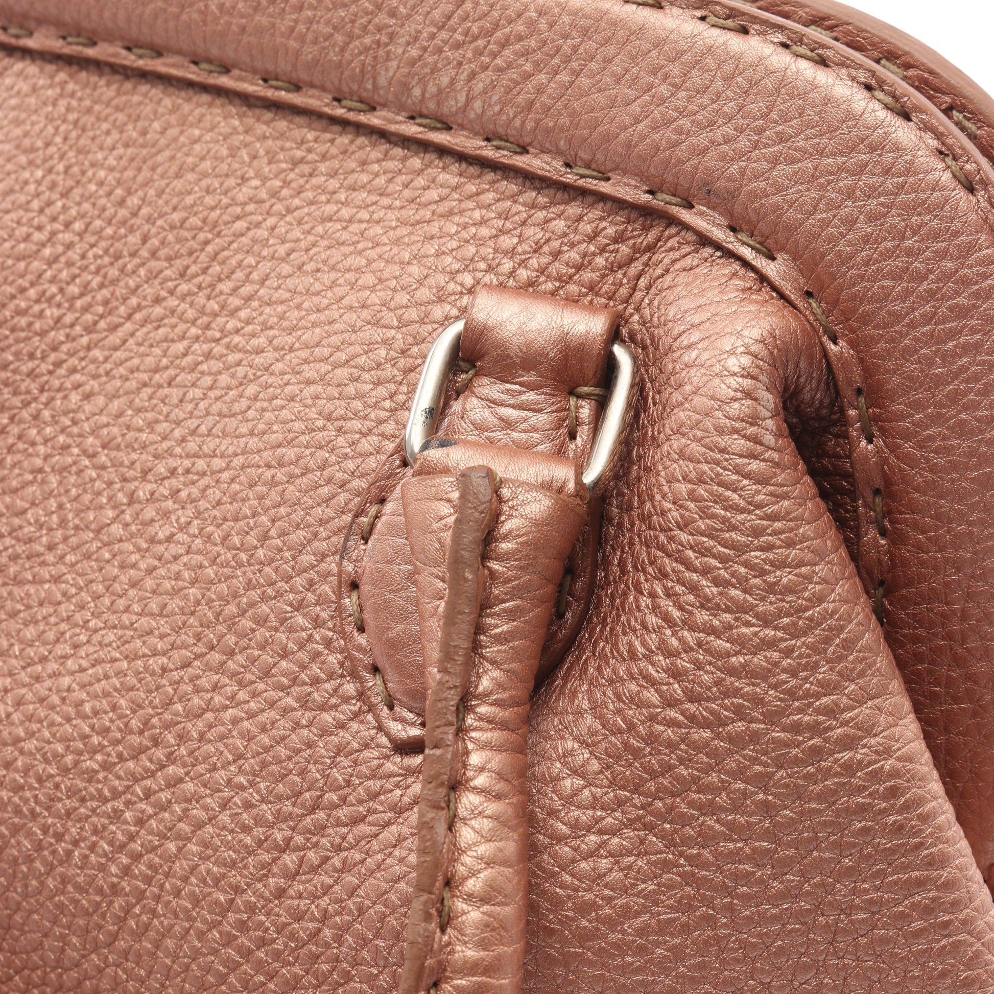 セレリア ドクターズバッグ ハンドバッグ レザー ピンクゴールド フェンディ バッグ FENDI