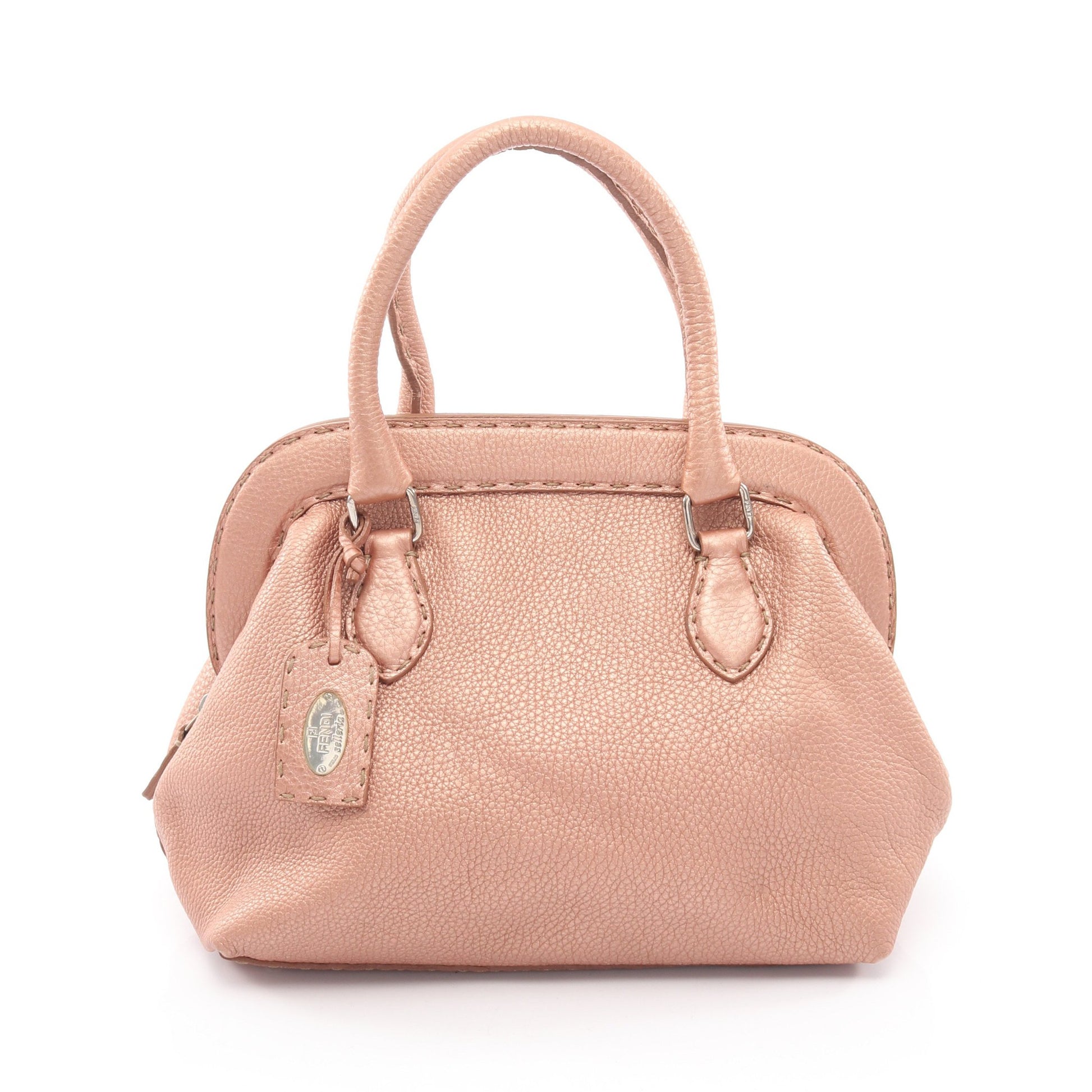 セレリア ドクターズバッグ ハンドバッグ レザー ピンクゴールド フェンディ バッグ FENDI