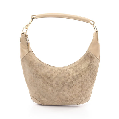 G柄 ワンショルダーバッグ スエード レザー ベージュ グッチ バッグ GUCCI