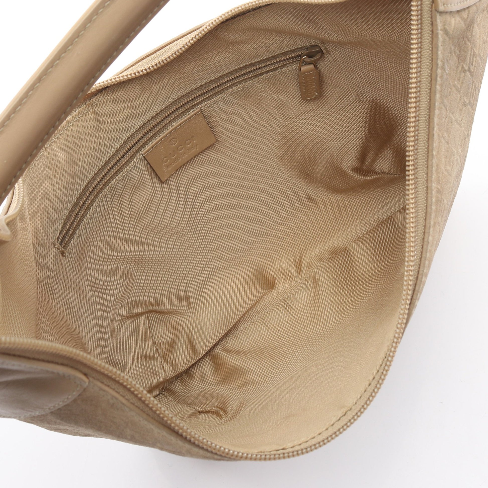 G柄 ワンショルダーバッグ スエード レザー ベージュ グッチ バッグ GUCCI