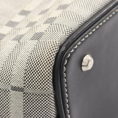 ハンドバッグ チェック キャンバス レザー アイボリー ブラック バーバリー バッグ BURBERRY