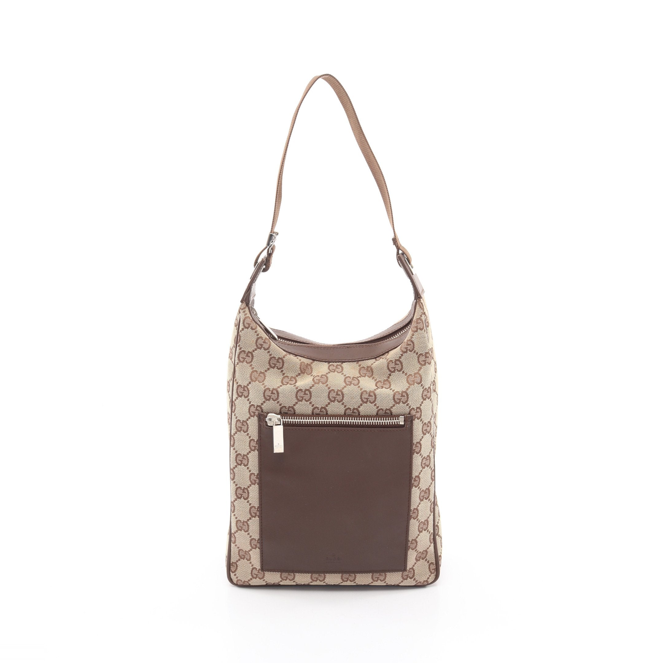 GGキャンバス ワンショルダーバッグ キャンバス レザー ベージュ