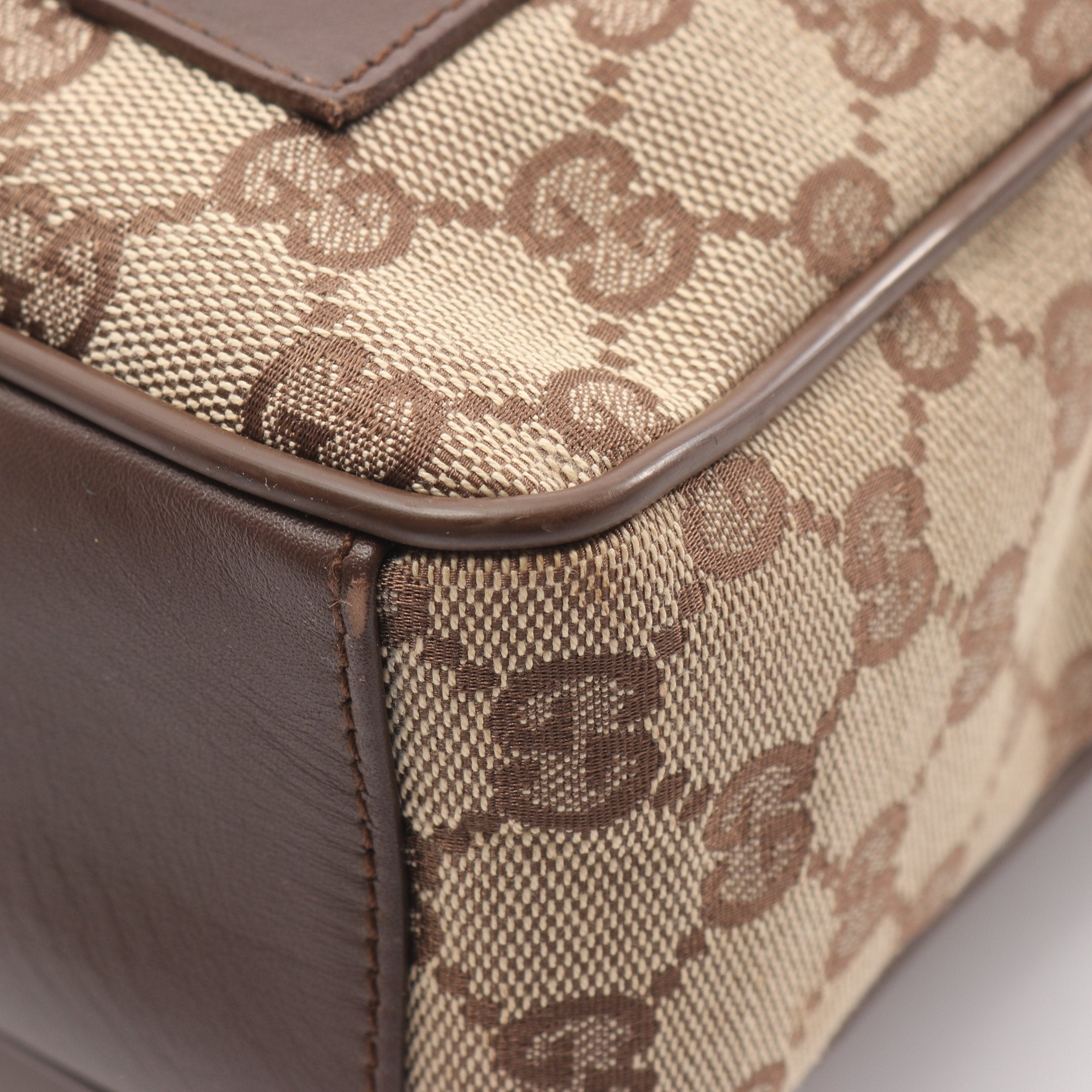 GGキャンバス ワンショルダーバッグ キャンバス レザー ベージュ