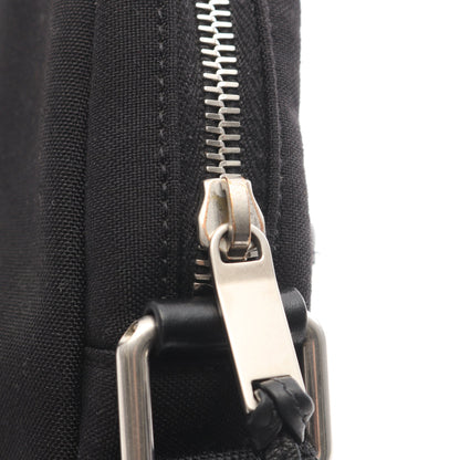 Rivington リビングトン ショルダーバッグ キャンバス レザー ブラック サンローランパリ バッグ SAINT LAURENT PARIS