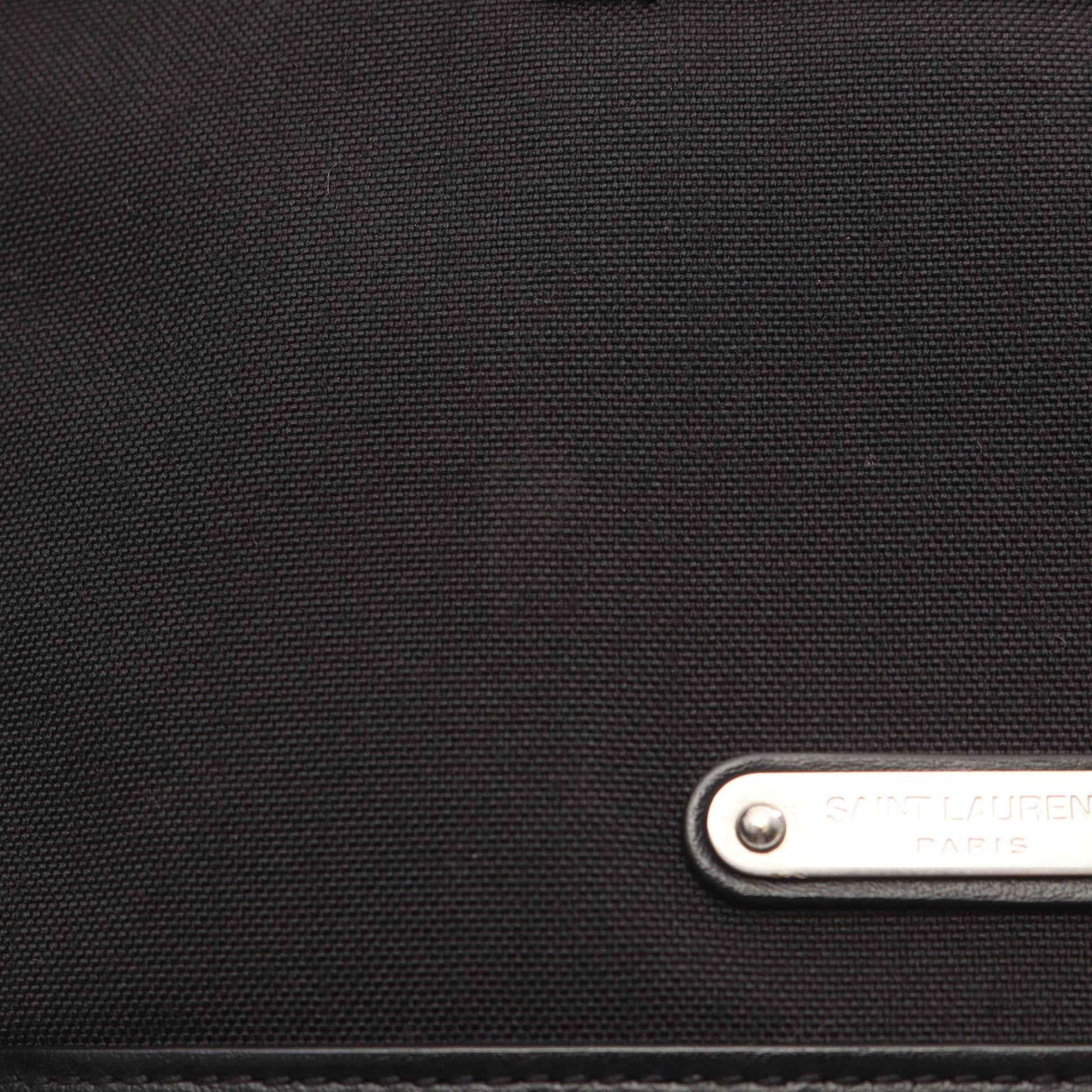 Rivington リビングトン ショルダーバッグ キャンバス レザー ブラック サンローランパリ バッグ SAINT LAURENT PARIS