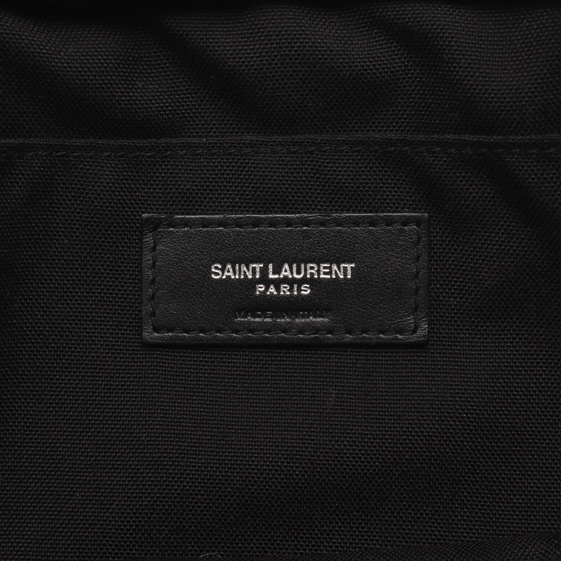 Rivington リビングトン ショルダーバッグ キャンバス レザー ブラック サンローランパリ バッグ SAINT LAURENT PARIS