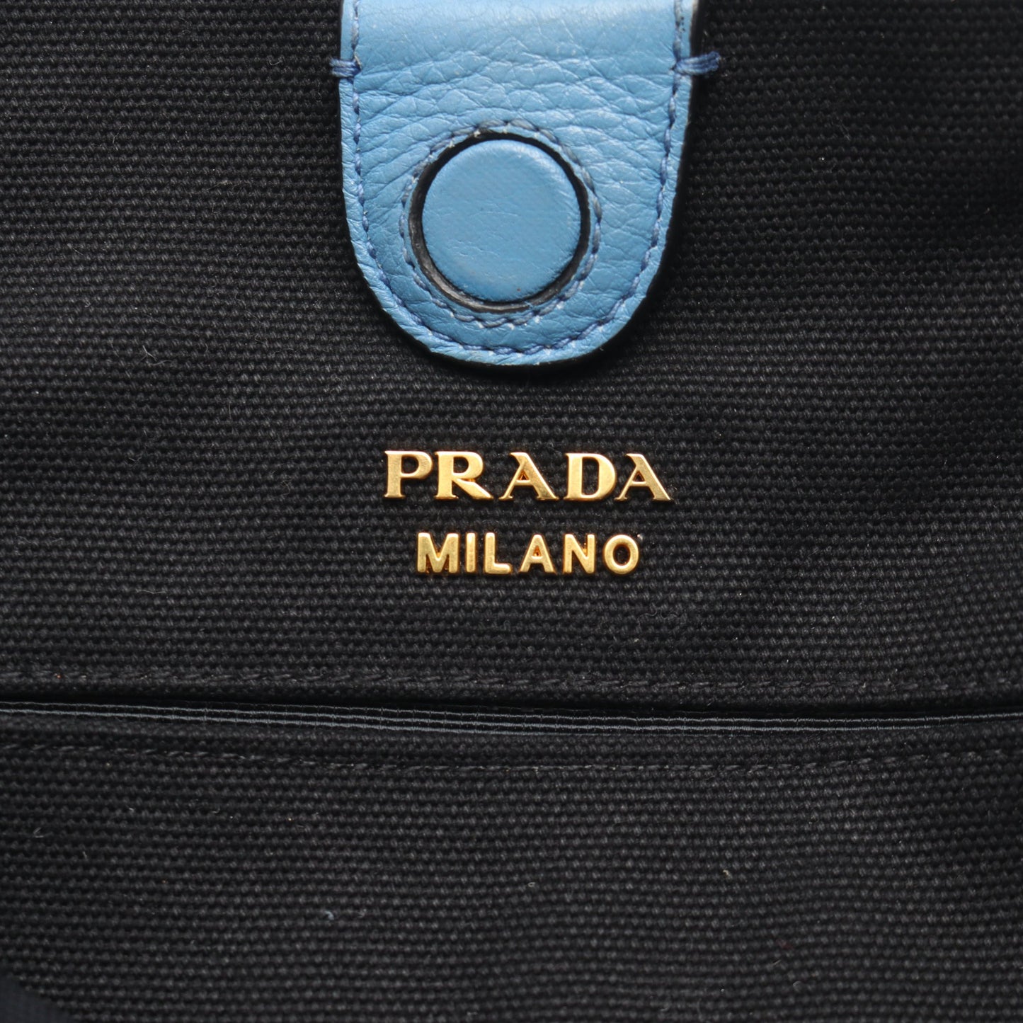VITELLO PHENIX ショルダーバッグ トートバッグ レザー ブルー プラダ バッグ PRADA