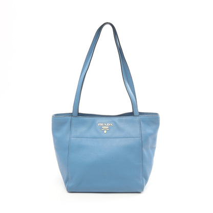 VITELLO PHENIX ショルダーバッグ トートバッグ レザー ブルー プラダ バッグ PRADA