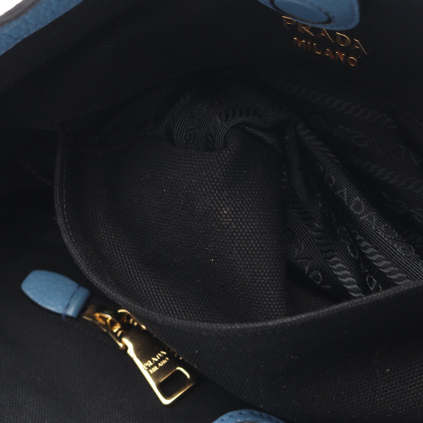 VITELLO PHENIX ショルダーバッグ トートバッグ レザー ブルー プラダ バッグ PRADA
