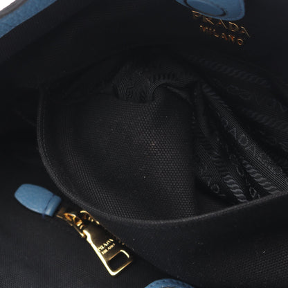 VITELLO PHENIX ショルダーバッグ トートバッグ レザー ブルー プラダ バッグ PRADA