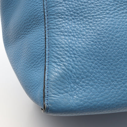 VITELLO PHENIX ショルダーバッグ トートバッグ レザー ブルー プラダ バッグ PRADA