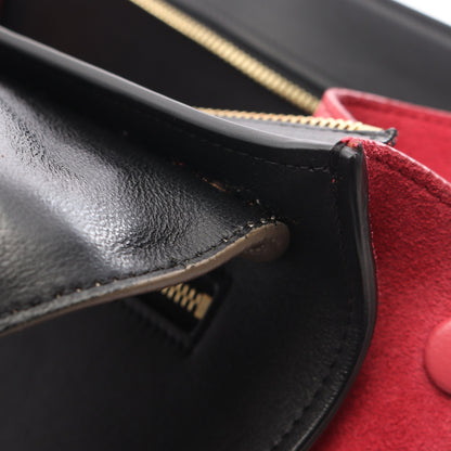 トラペーズ ミディアム ハンドバッグ レザー スエード ブラック ベージュ ピンクパープル 2WAY セリーヌ バッグ CELINE