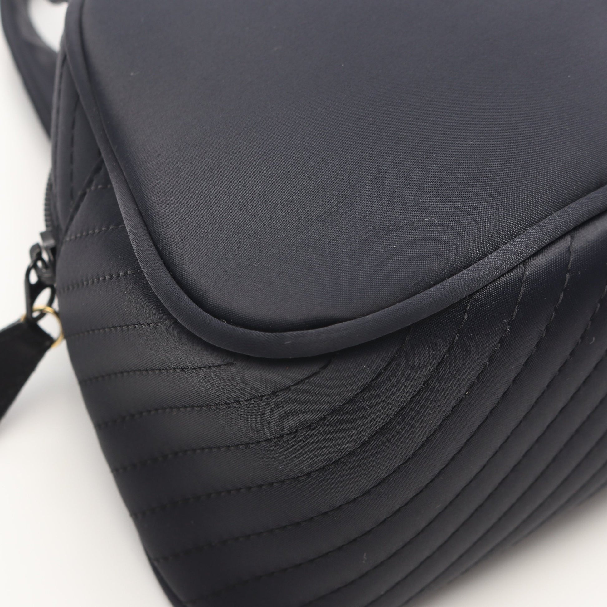 ハンドバッグ ロゴ ナイロン ネイビー イヴサンローラン バッグ YVES SAINT LAURENT