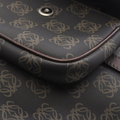 アナグラム ショルダーバッグ PVC レザー グレー ダークブラウン ロエベ バッグ LOEWE