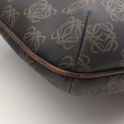 アナグラム ショルダーバッグ PVC レザー グレー ダークブラウン ロエベ バッグ LOEWE