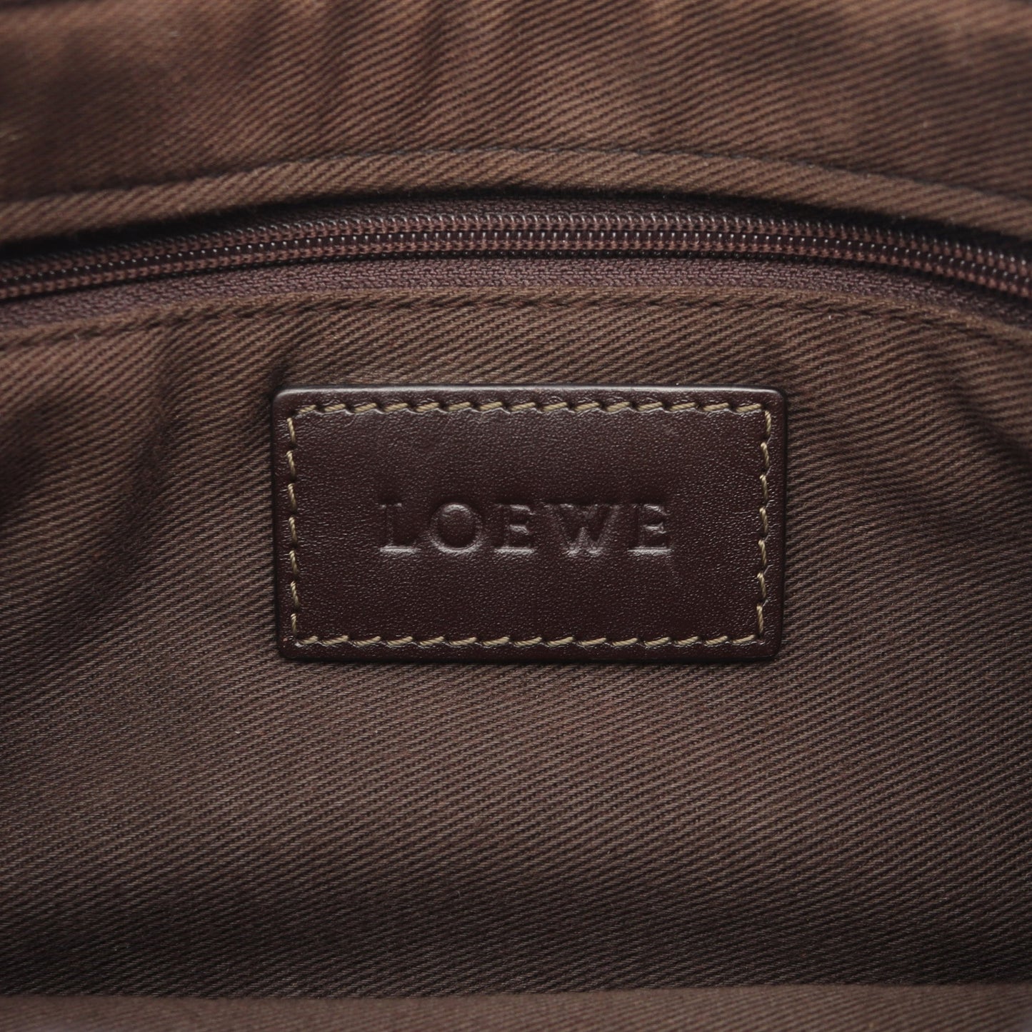 アナグラム ショルダーバッグ PVC レザー グレー ダークブラウン ロエベ バッグ LOEWE
