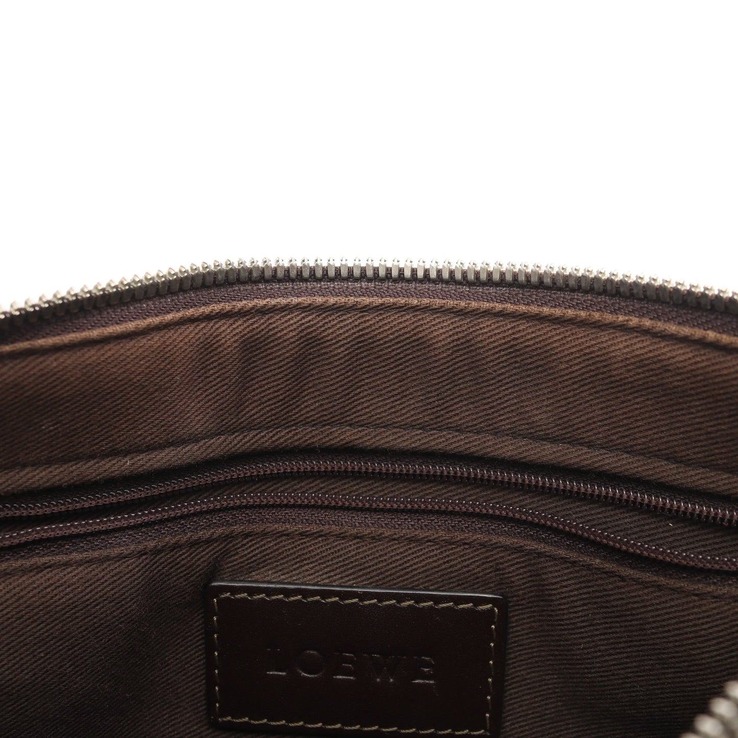 アナグラム ショルダーバッグ PVC レザー グレー ダークブラウン ロエベ バッグ LOEWE