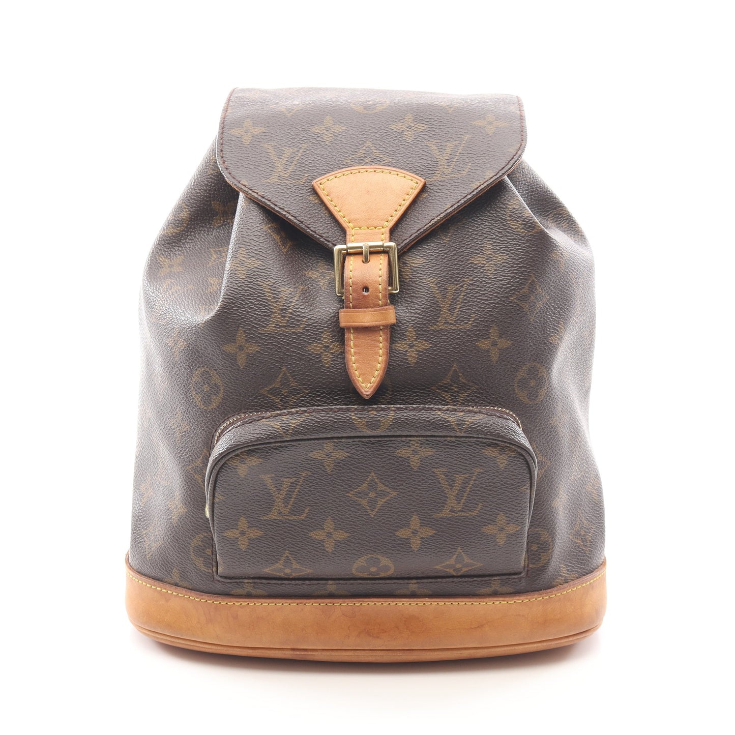 モンスリMM モノグラム バックパック リュックサック PVC レザー ブラウン ルイヴィトン バッグ LOUIS VUITTON