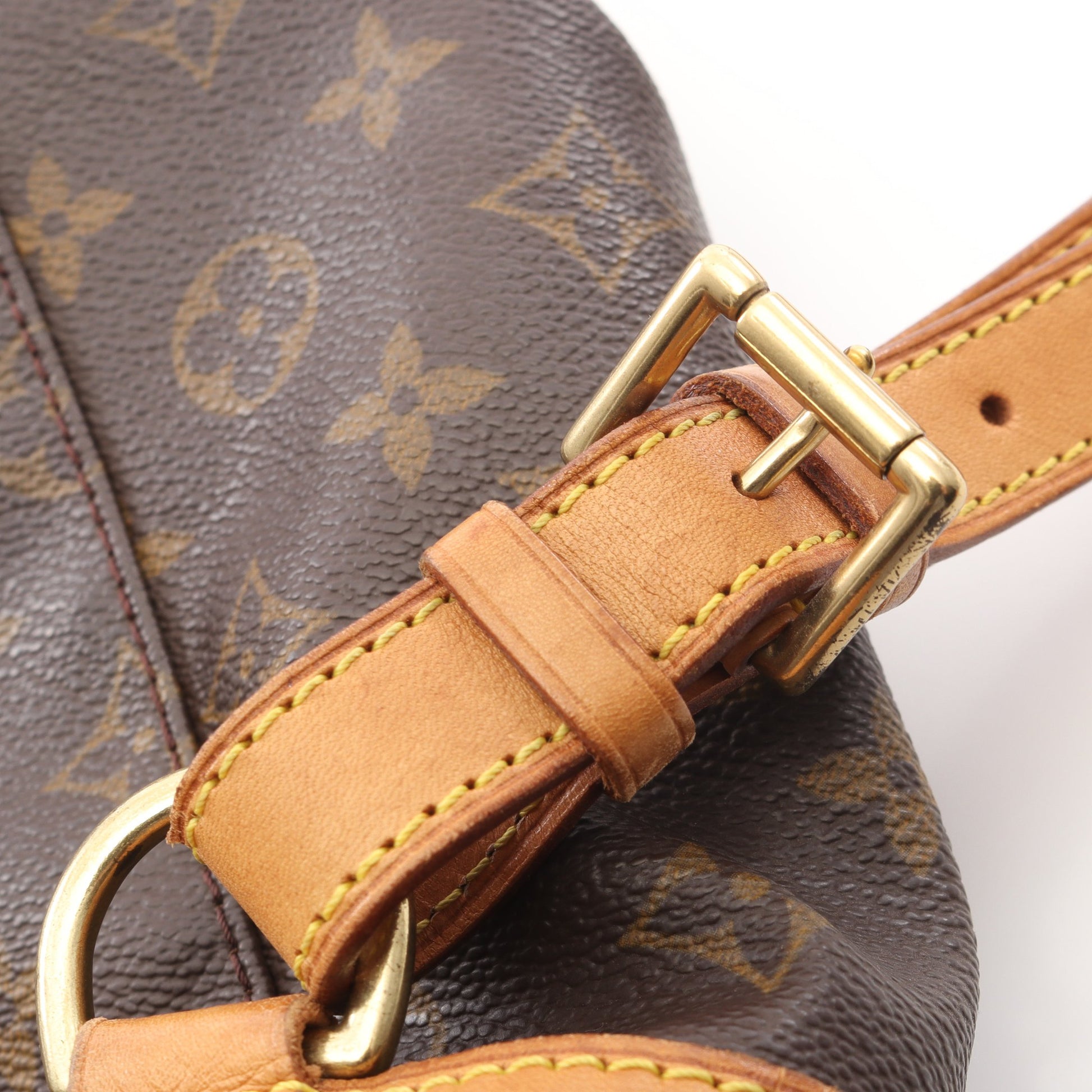 モンスリMM モノグラム バックパック リュックサック PVC レザー ブラウン ルイヴィトン バッグ LOUIS VUITTON