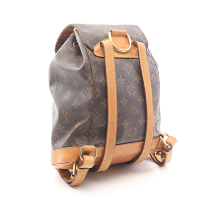 モンスリMM モノグラム バックパック リュックサック PVC レザー ブラウン ルイヴィトン バッグ LOUIS VUITTON