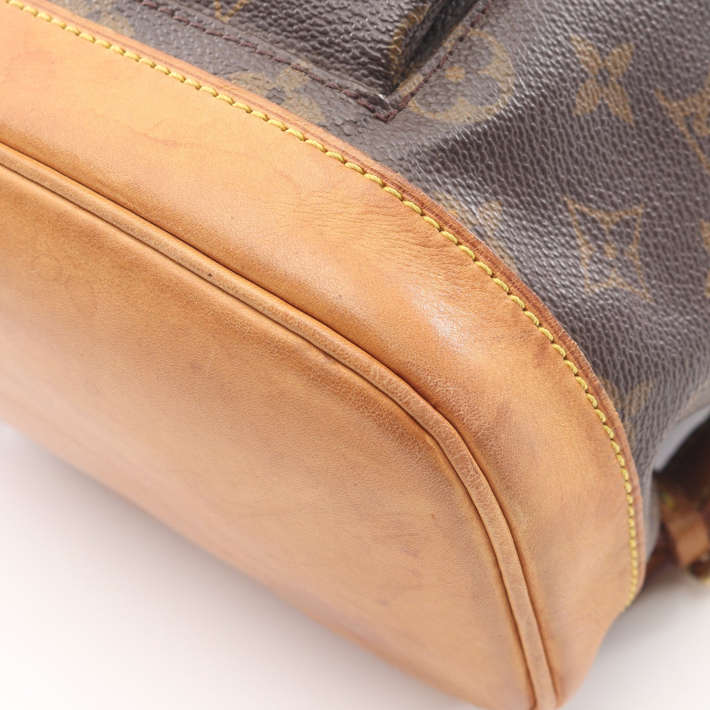 モンスリMM モノグラム バックパック リュックサック PVC レザー ブラウン ルイヴィトン バッグ LOUIS VUITTON