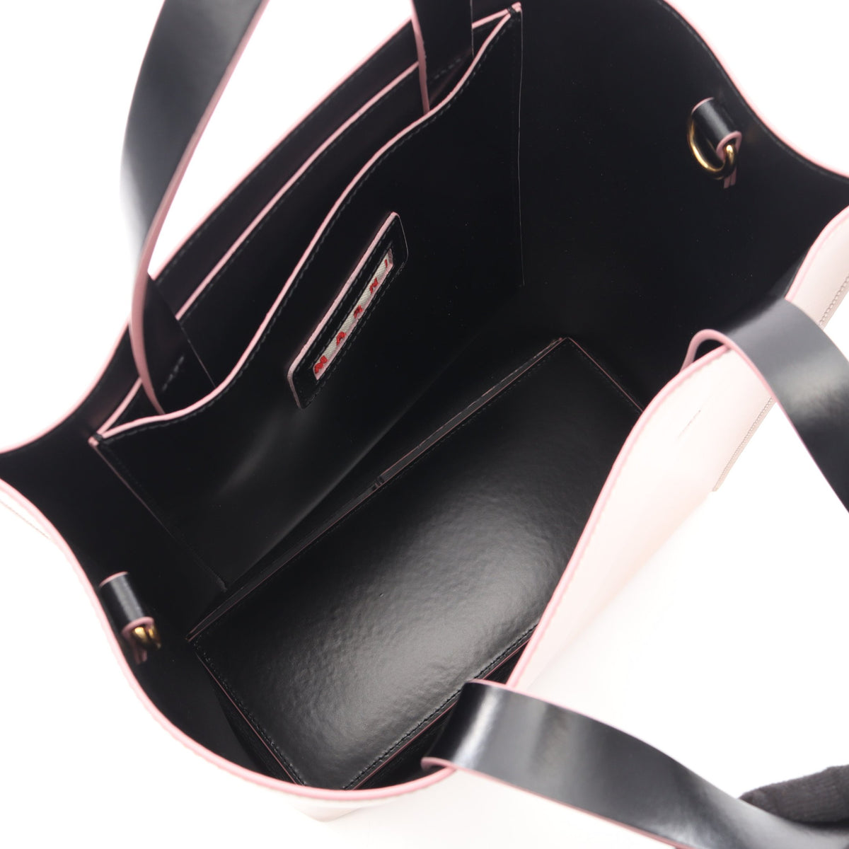 MUSEO ミュゼオ ハンドバッグ トートバッグ レザー ライトピンク オレンジ ブラック 2WAY マルニ バッグ MARNI
